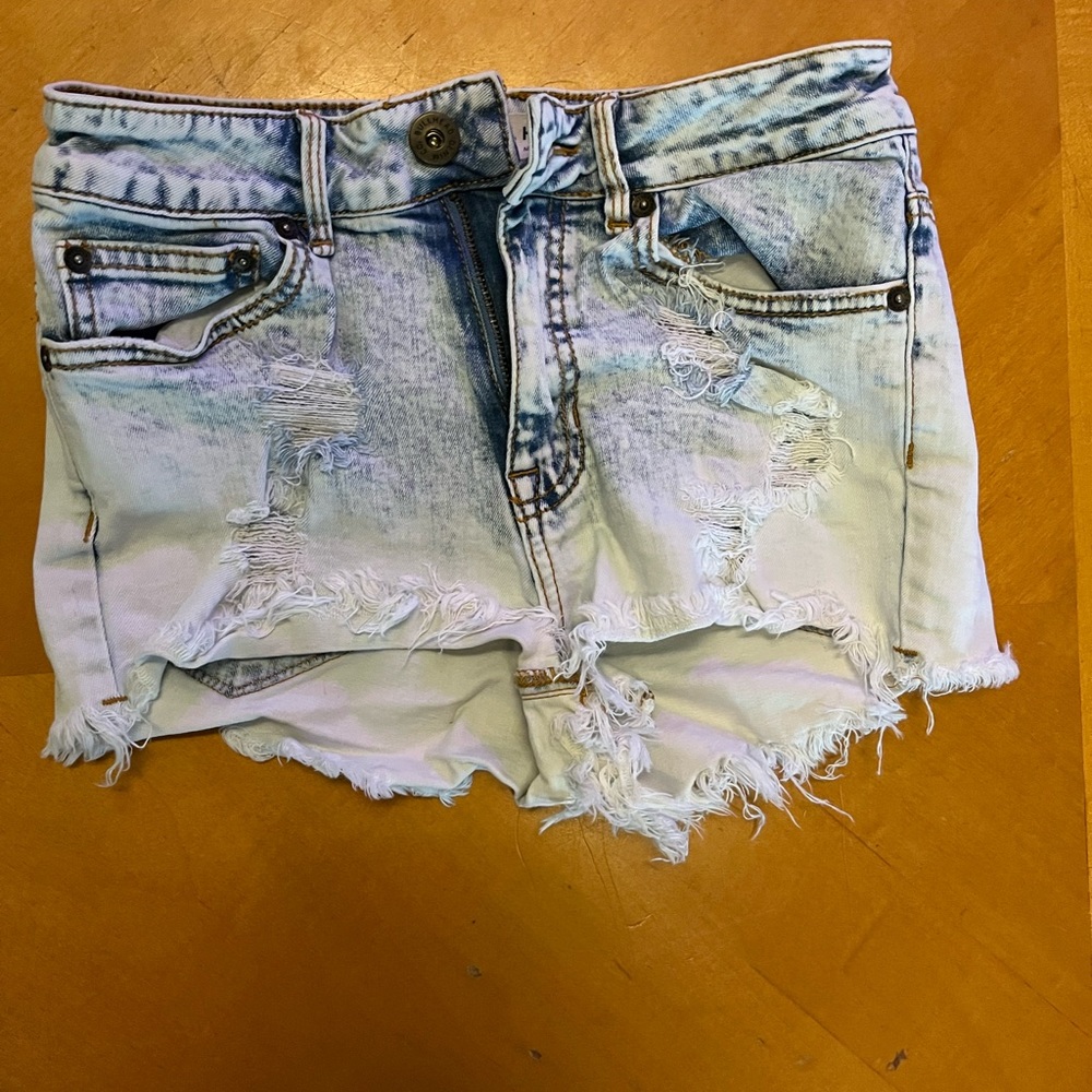 Stone washed bullhead denim co high rise shorts size 3